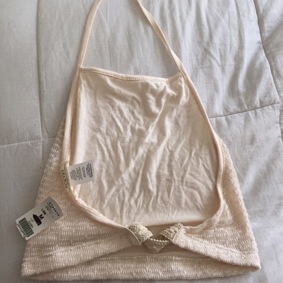 cream halter top