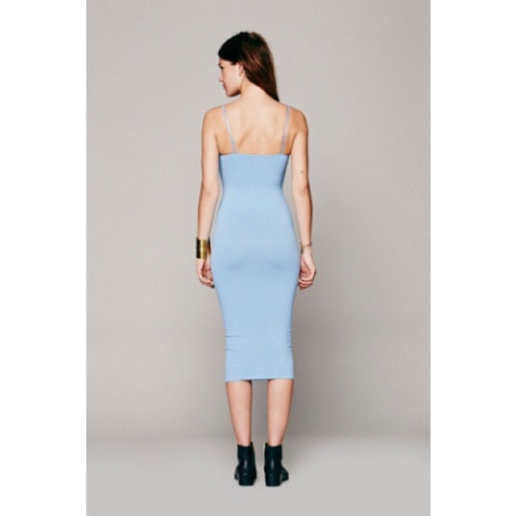 🆕 FREE PEOPLE💎Tea Length Body Con Slip Dress - Picture 2 of 5