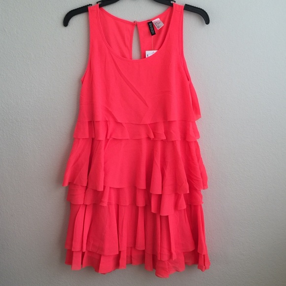 Neon Bright Tiered Dress