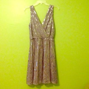 PRICE DROP Express silver sequined cocktail dress