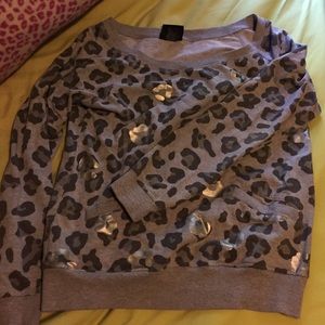 Cheetah print sweatshirt
