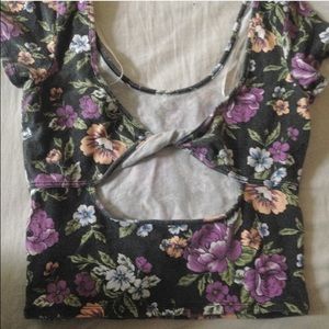 Dull Floral Crop Top