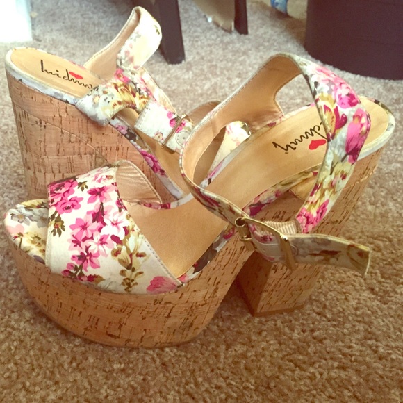 Luichiny floral platform heels