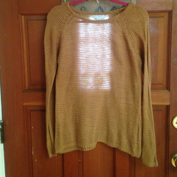 Camel brown cotton on sweater