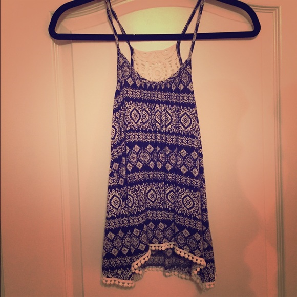 Blue and white tank top!
