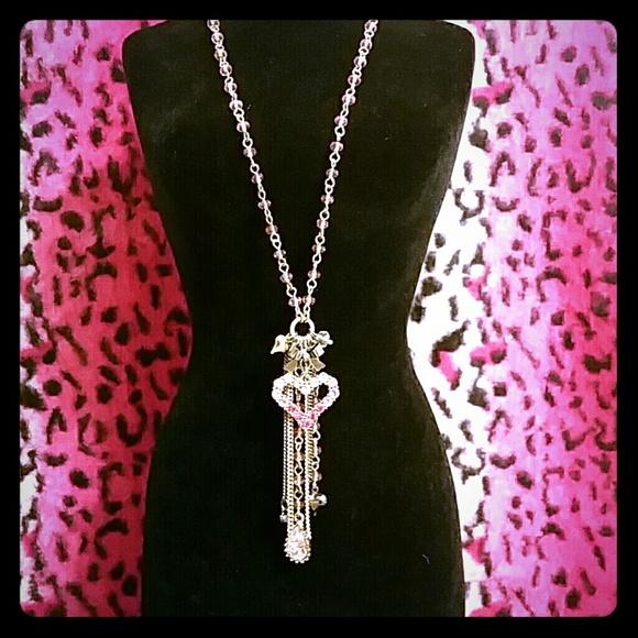 Betsey Johnson Pink Crystals Necklace