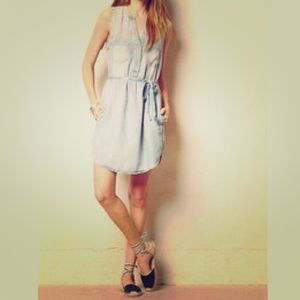Anthropologie Holding Horses Chambray Shirt Dress