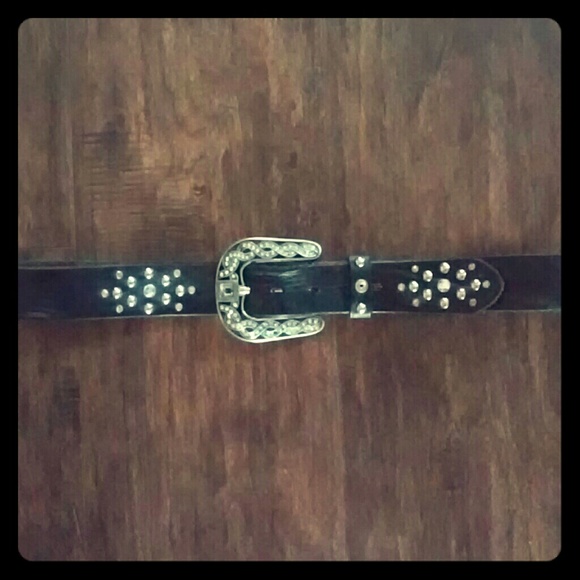 Bke buckle rhinestone letter belt
