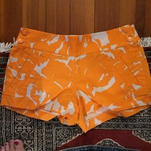 J. Crew orange and white shorts
