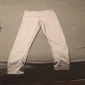 Gray lululemon shin length workout pants