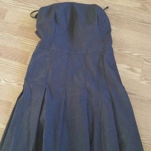 Isaac Mizrahi Strapless Denim Dress