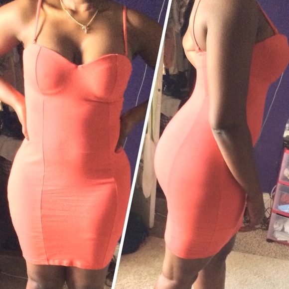 Red bralette dress