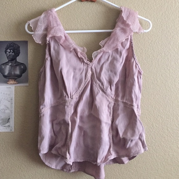 Pink flowy blouse