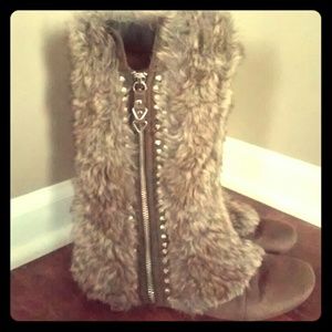 Not Rated buckle fur boots