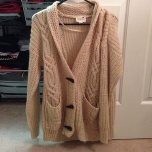 Oatmeal PacSun Oversized Cardigan