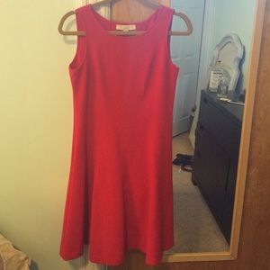 Red fit & flare Loft dress