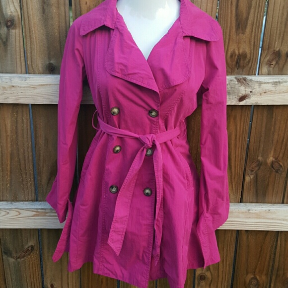 Fushia trench coat