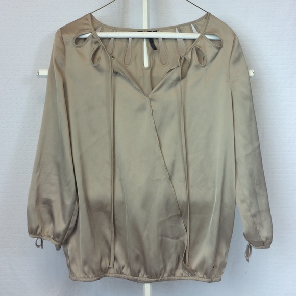 Gold Guess Peasant Blouse