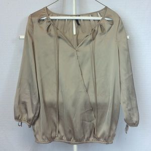 Gold Guess Peasant Blouse