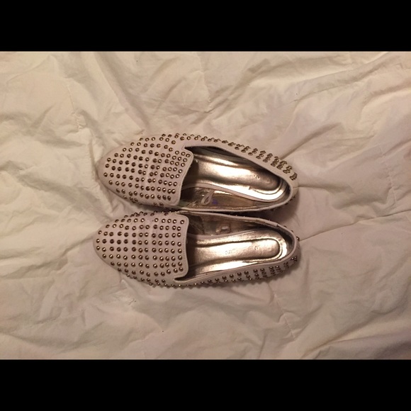 Gold studded flats