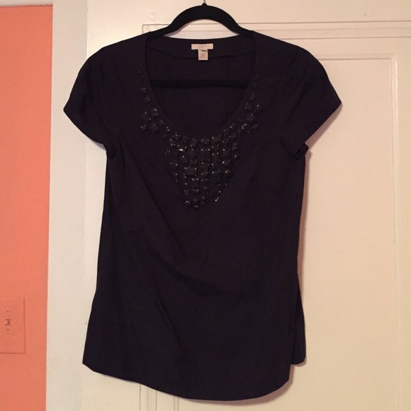 J. Crew Jeweled Blouse