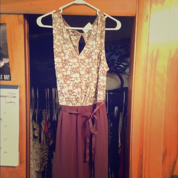 Plum colored flowy dress from Modcloth.
