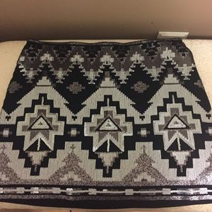 express sequin aztec skirt