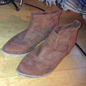Tan booties