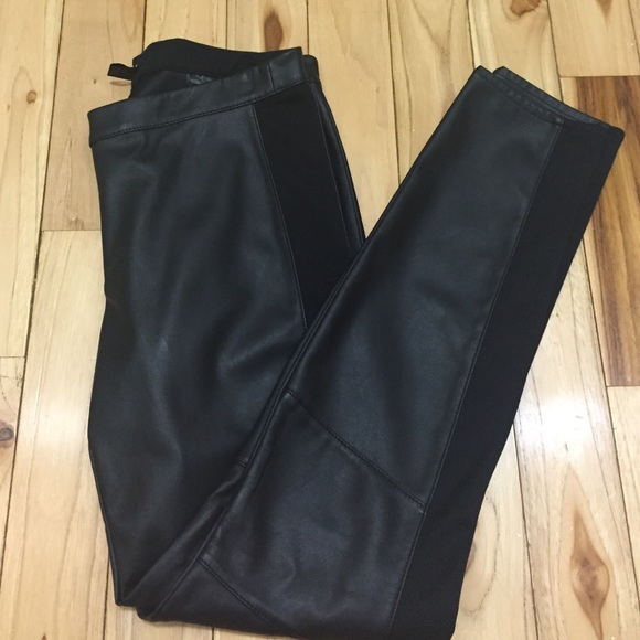 H& M-Faux leather pants