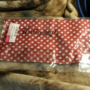 Red polka dot scarf