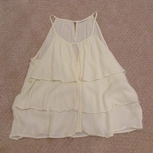 BCNU cream coloured racerback
