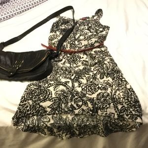 Black and White patterned dress