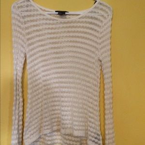 Sheer White Striped Top from Forever 21
