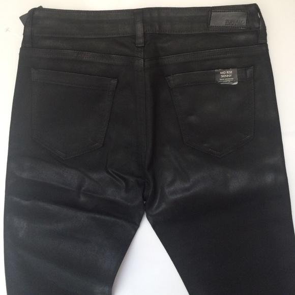 Buffalo David Bitton Mid Rise Faith Black Wax Skinny Jeans - Picture 3 of 15