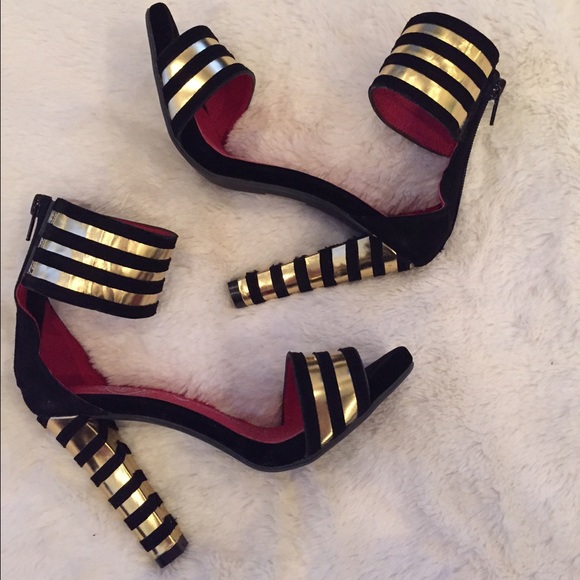 Jeffrey Campbell Suede and Metallic Heels- NWOT