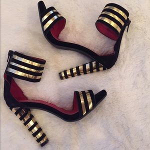Jeffrey Campbell Suede and Metallic Heels- NWOT