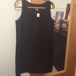 NWT JCrew - black shift with sparkle skirt