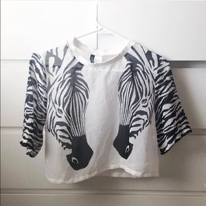 Zebra crop top