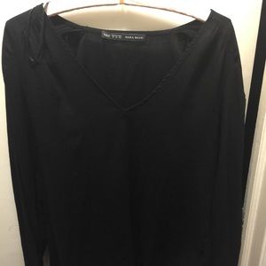 Zara basics black blouse. Size M.