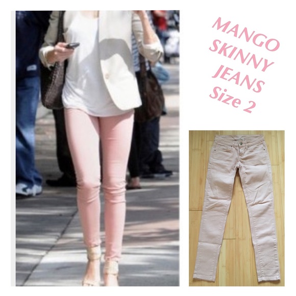 mango pink jeans