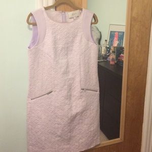 NTW JCrew lilac shift w/ zipper details