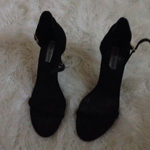 Ankle Strap Black Shoes