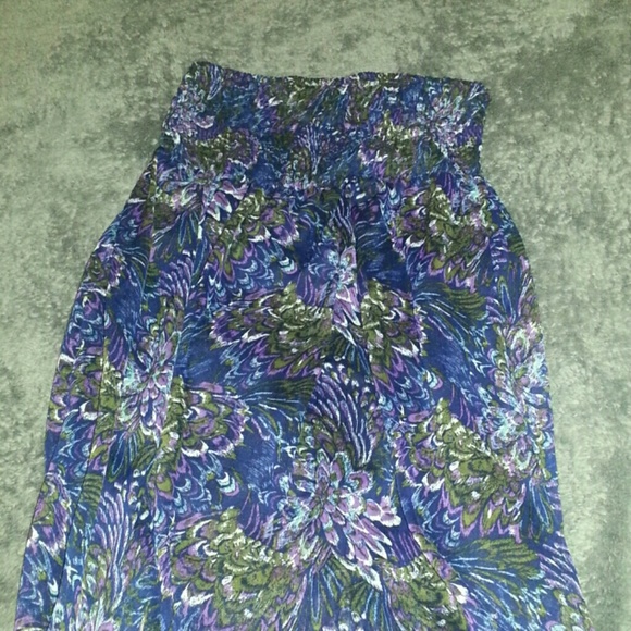 Floral Strapless maxi dress