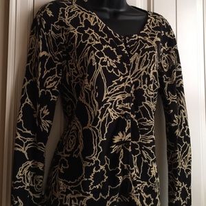 Rafaella black & gold cardigan