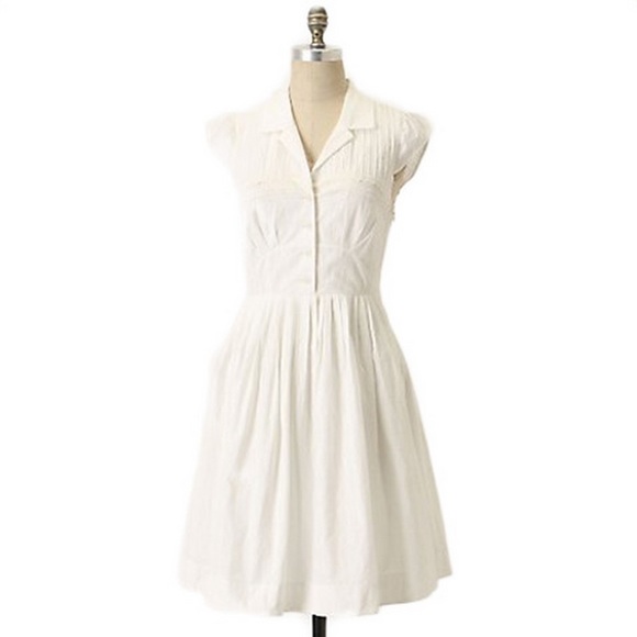 Anthropologie Maeve Beda Dress in White size 2