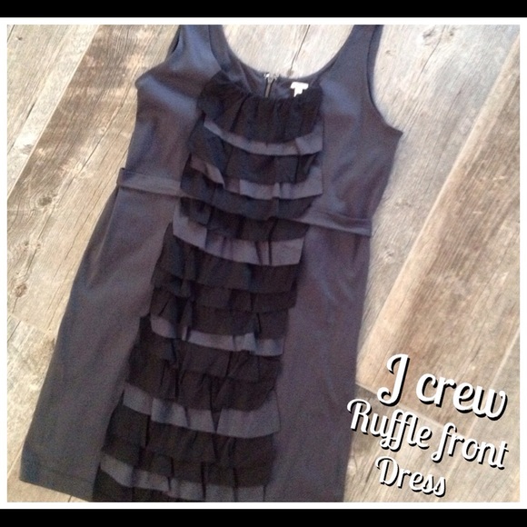 J. Crew Dresses & Skirts - J crew ruffle front cotton dress with belt.