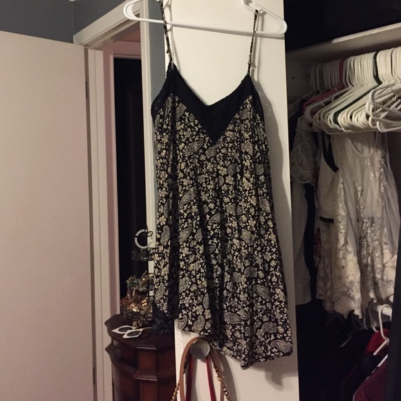 Black printed forever 21 dress