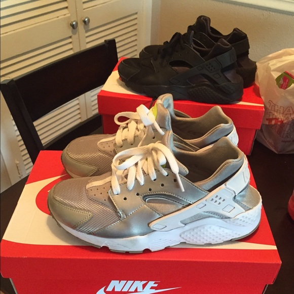 Huaraches Black & Silver BUNDLE!!! Light scuffs