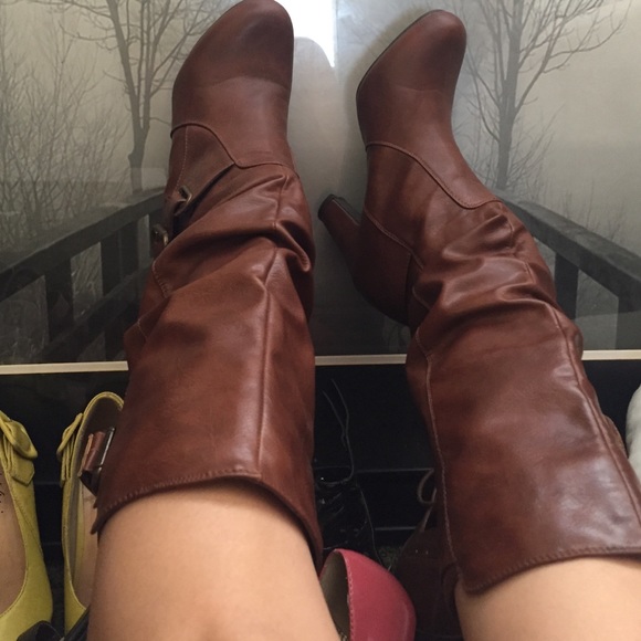 Madden girl cognac boots