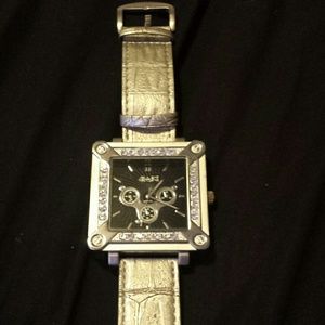 Large silver watch